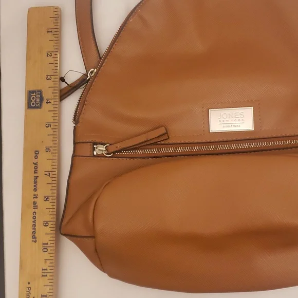 Jones New York Signature Tan Backpack Silver Hardware - Picture 9 of 14